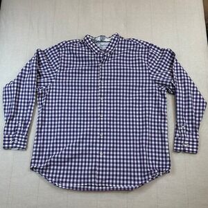 Tommy Bahama | Button Down Shirt Purple Plaid 100% Cotton | Men's XXL